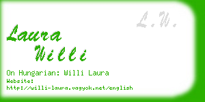 laura willi business card